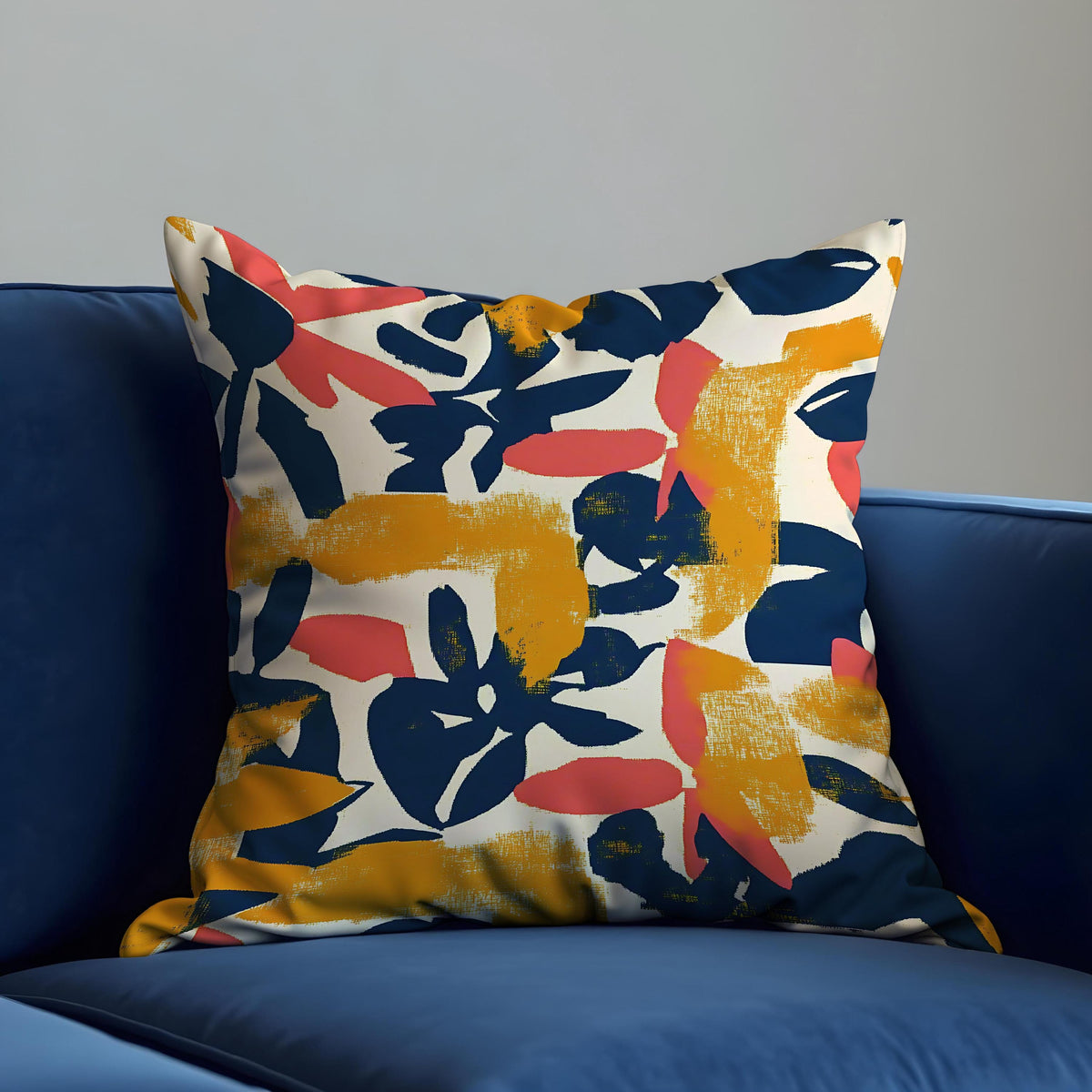 Abstract Leaf Cushion Cover, Modern Botanical Throw Pillow Case