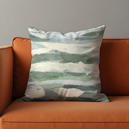 Abstract Landscape Cushion Cover, Minimalist Brushstroke Pillow Case