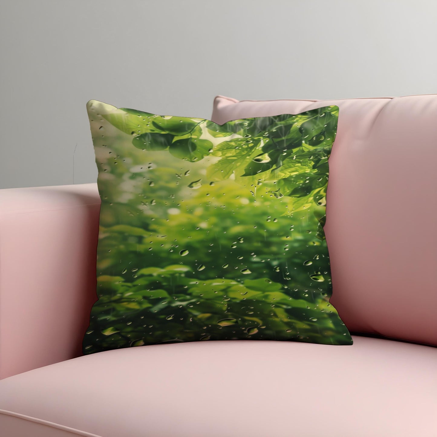 Green Rainforest Cushion Cover, Nature Inspired Throw Pillow Case