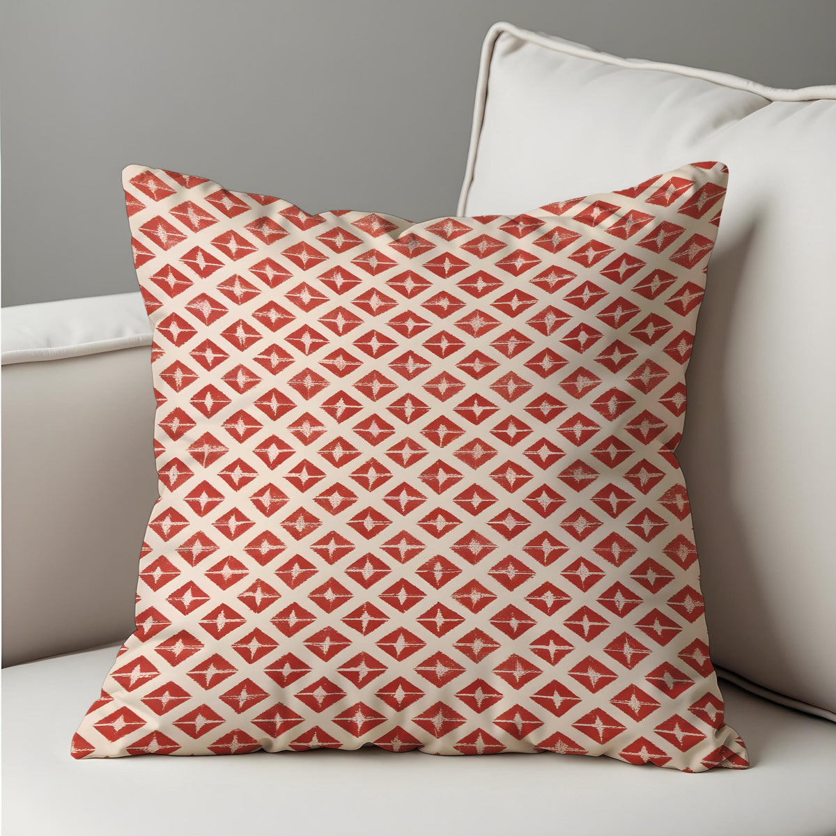 Terracotta Cushion Cover, Rust Boho Throw Pillow Case