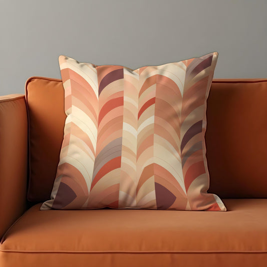 Retro Chevron Throw Pillow Cover, Boho Geometric Cushion Cover