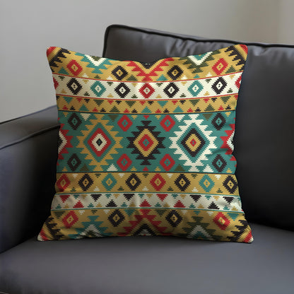 Boho Southwestern Throw Pillow Cover, Geometric Cushion