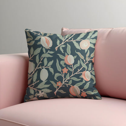 Classic Fruit Tree Cushion Cover, Botanical Pomegranate Pillow Cover
