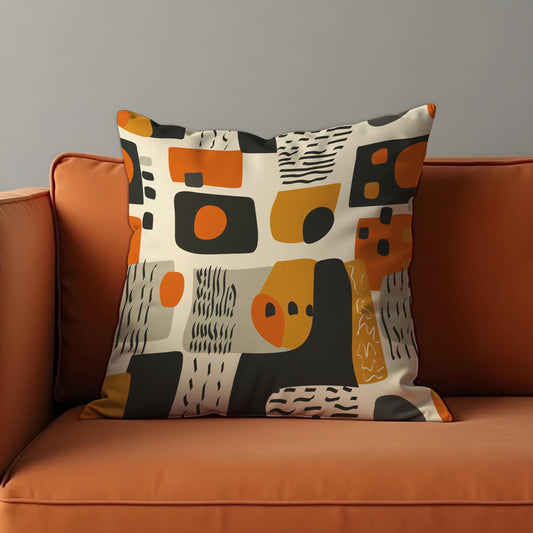 Modern Abstract Cushion Cover, Geometric Shapes Pillow Case