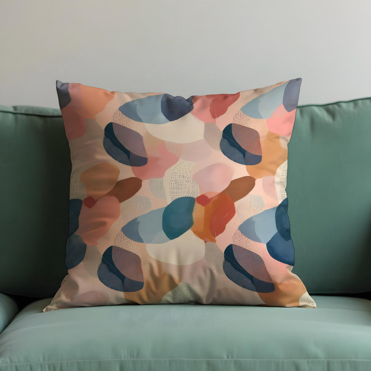 Soft Pastel Abstract Throw Pillow Cover, Modern Cushion Case