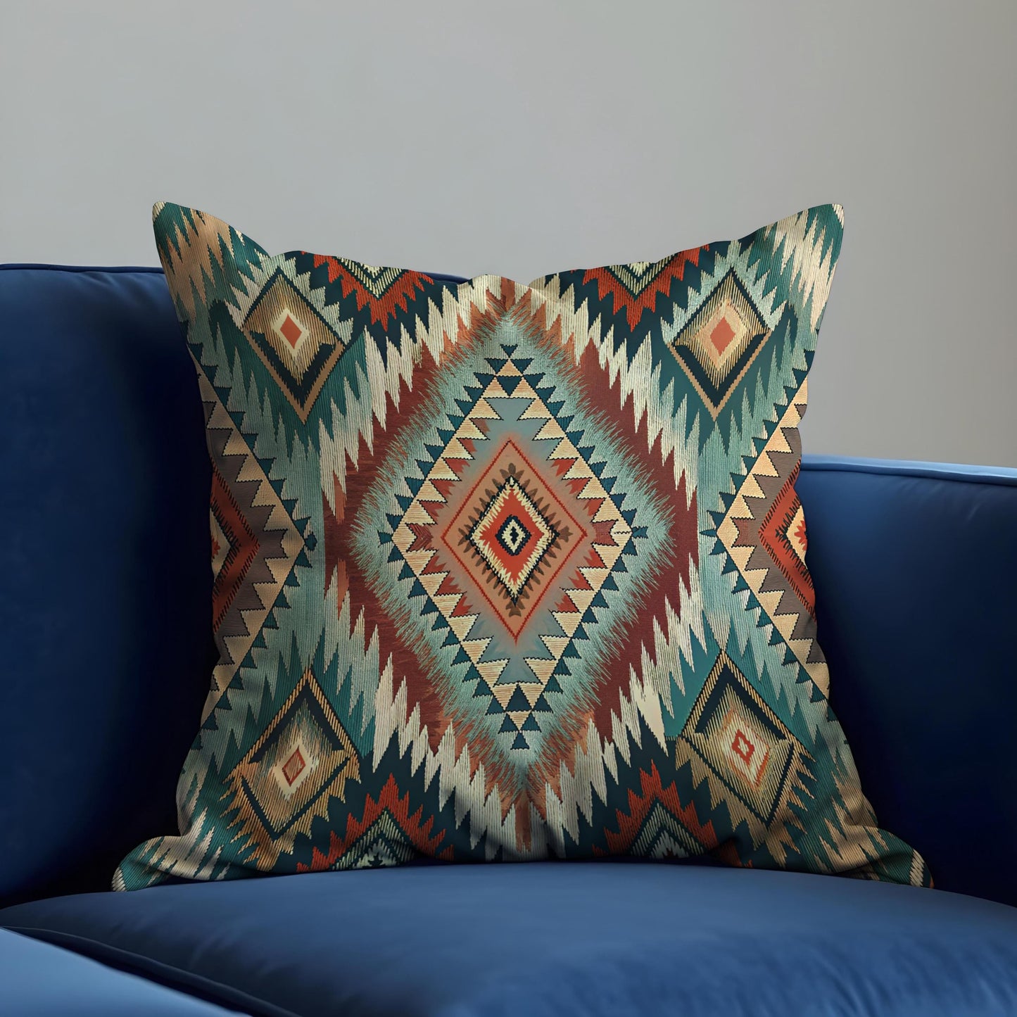 Southwestern Cushion Cover, Bold Aztec Geometric Pattern Pillow Case