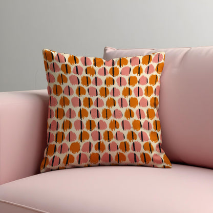 Abstract Dot Cushion Cover,Paint Brush Circle Pattern Pillow Case