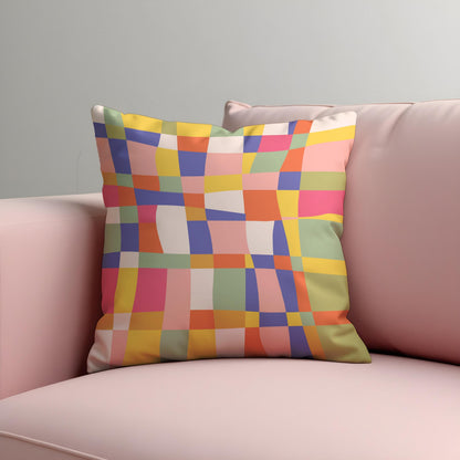 Colorful Patchwork Throw Pillow Cover, Cushion Case