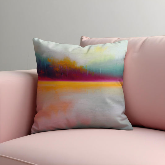 Abstract Sunset Cushion Cover, Watercolor Pillow Case