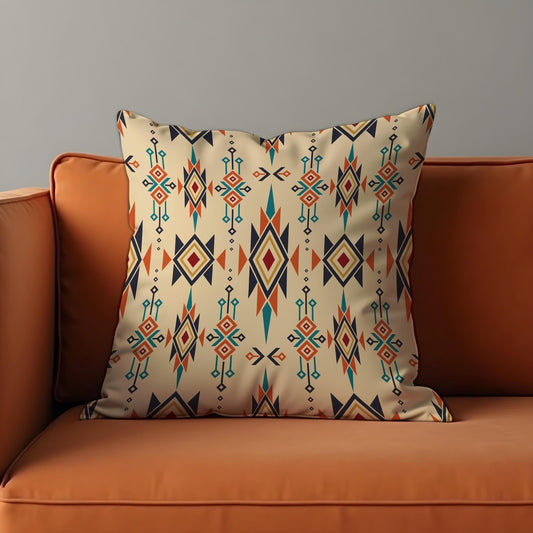 Southwestern Tribal Cushion Cover, Aztec Geometric Print Pillow Case