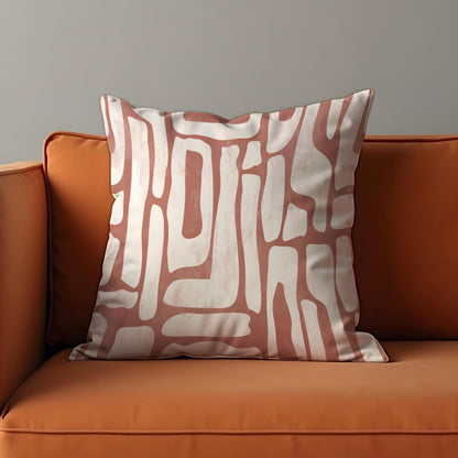 Blush Pink Abstract Cushion Cover , Organic Line ArtPillow Case