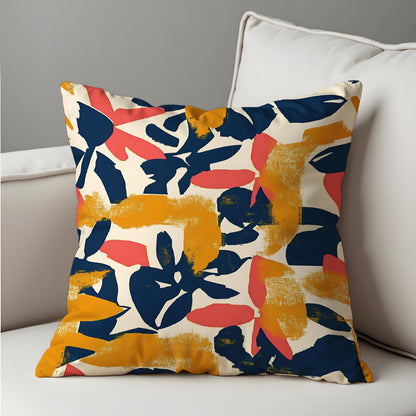 Abstract Leaf Cushion Cover, Modern Botanical Throw Pillow Case