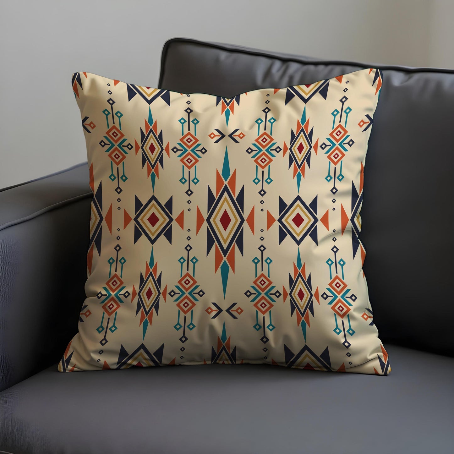 Southwestern Tribal Cushion Cover, Aztec Geometric Print Pillow Case