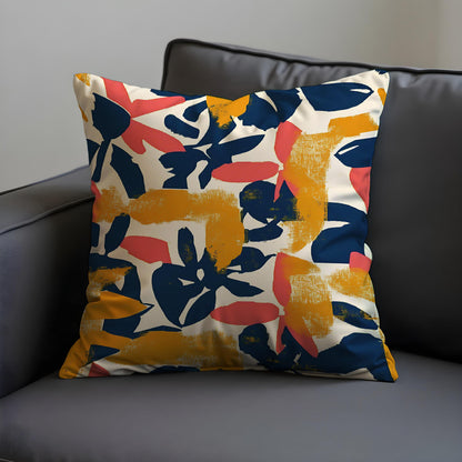 Abstract Leaf Cushion Cover, Modern Botanical Throw Pillow Case