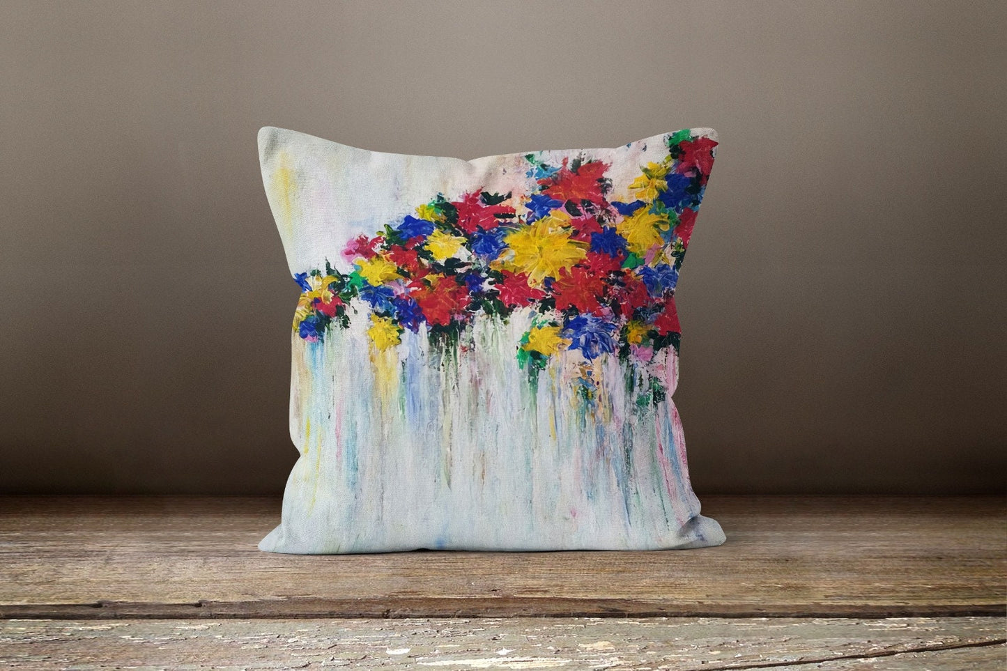 Red Flower Elephant Cushion Cover
