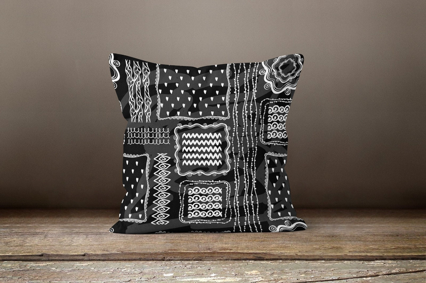 Black & White Geometric Modern Cushion Cover
