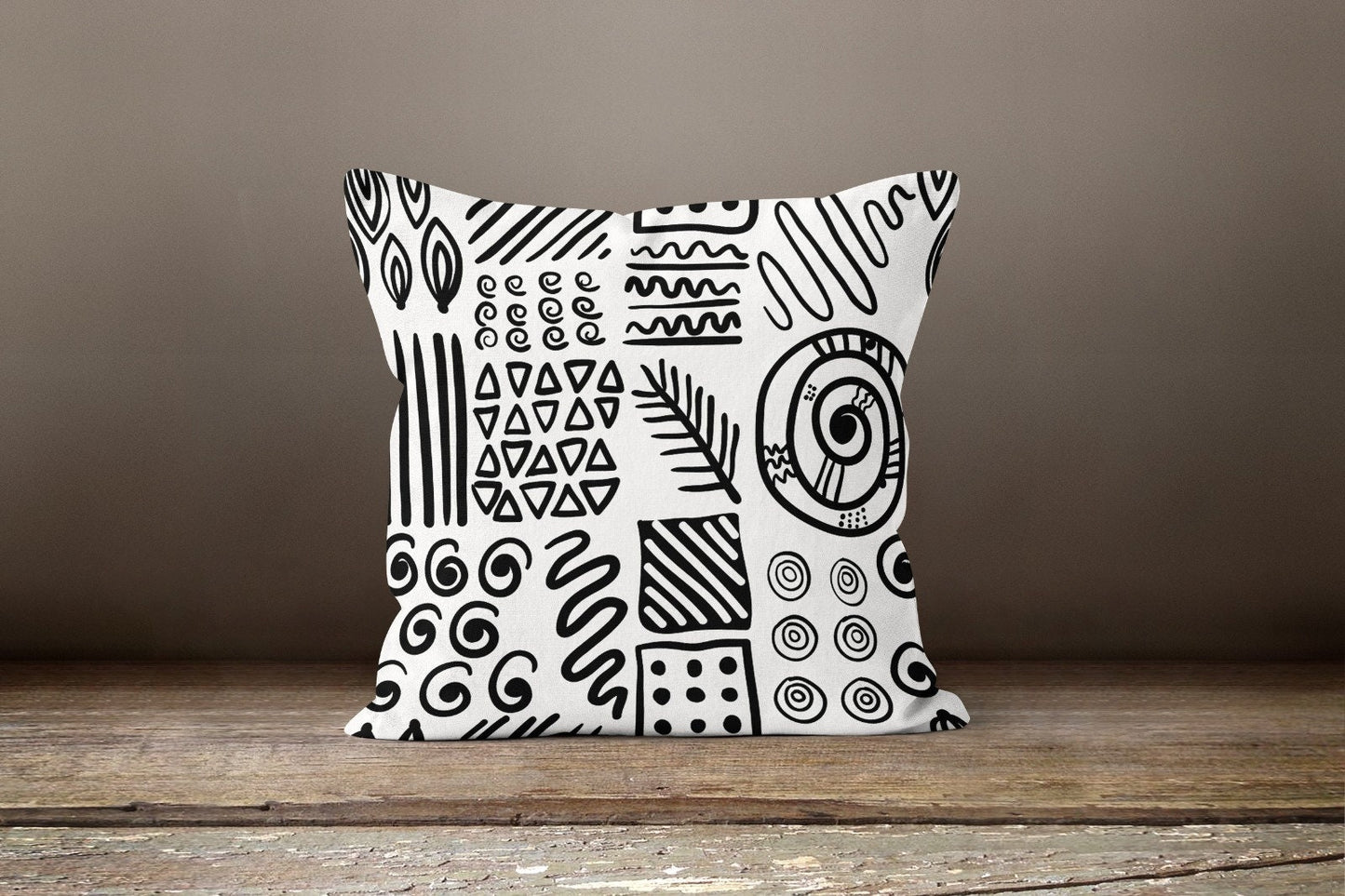 Black & White Geometric Modern Cushion Cover