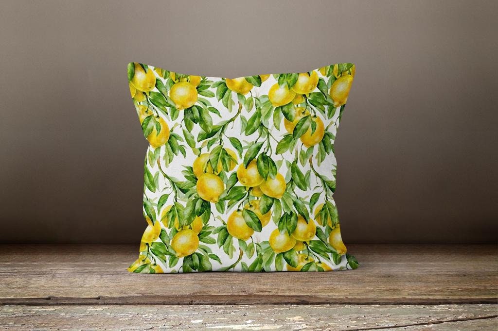 Lemon Citrus Kitchen Fruit Cushion Cover