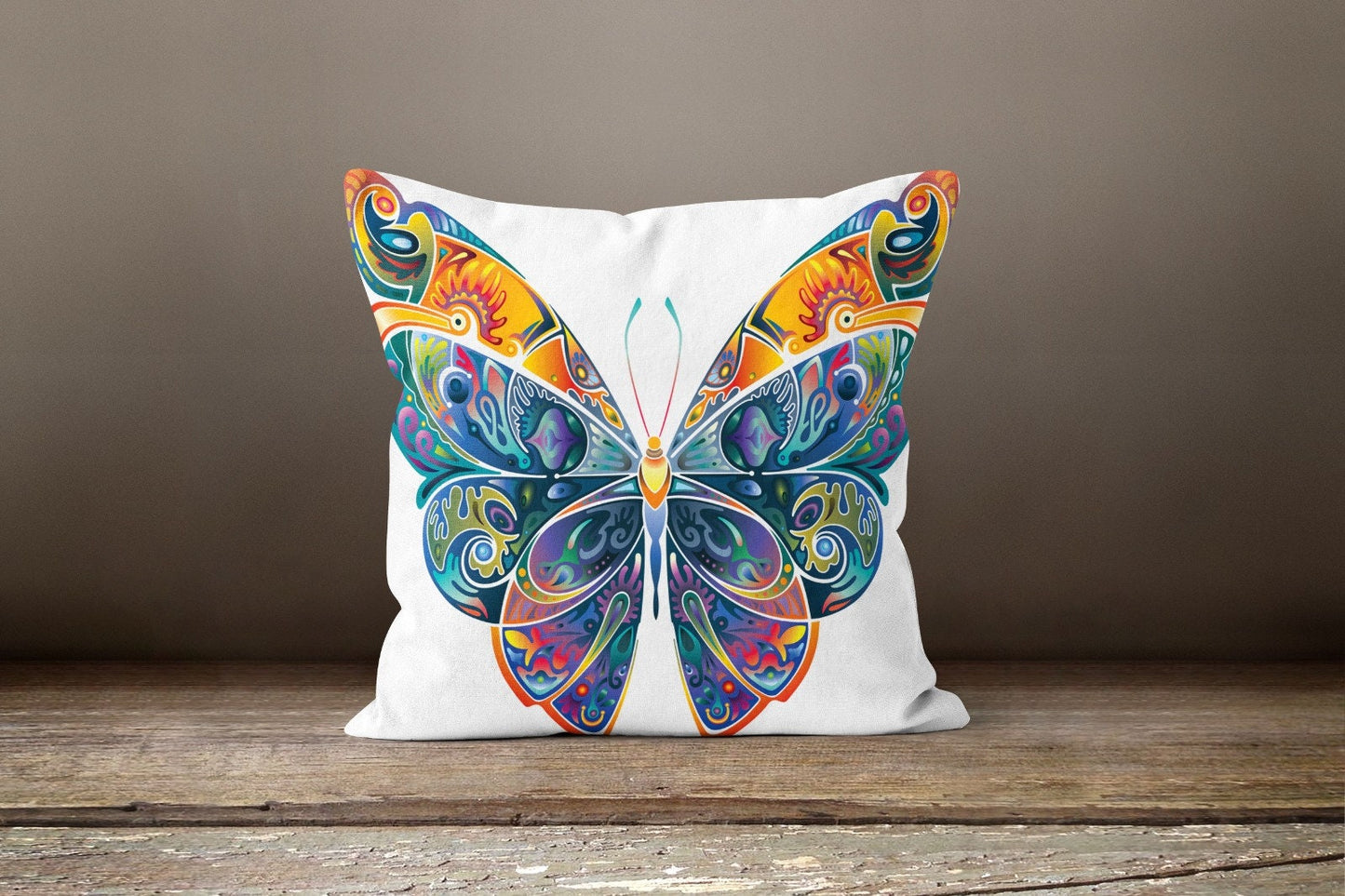 Colourful Butterfly Multicolour Decorative Cushion Cover