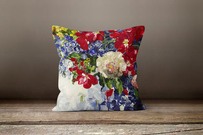 Red Flower Elephant Cushion Cover