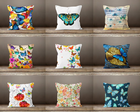 Colourful Butterfly Cushion Cover Decorative Cushion Case