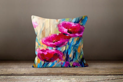 Colorful Exotic Decorative Flower Cushion Cover