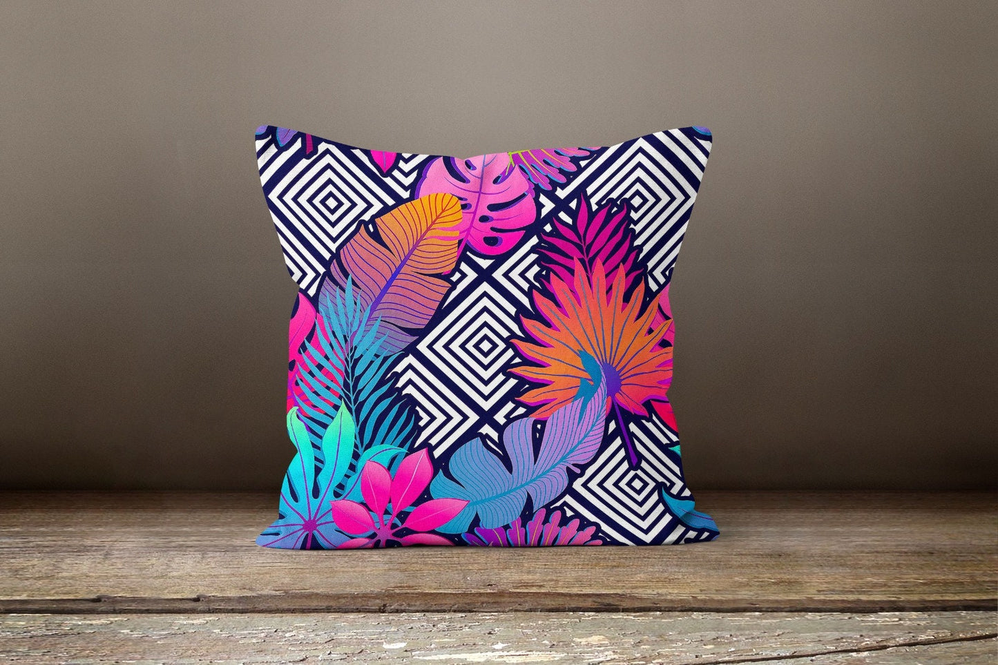 Colorful Exotic Decorative Flower Cushion Cover