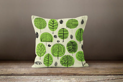 Green Botanical Exotic Flower Cushion Cover