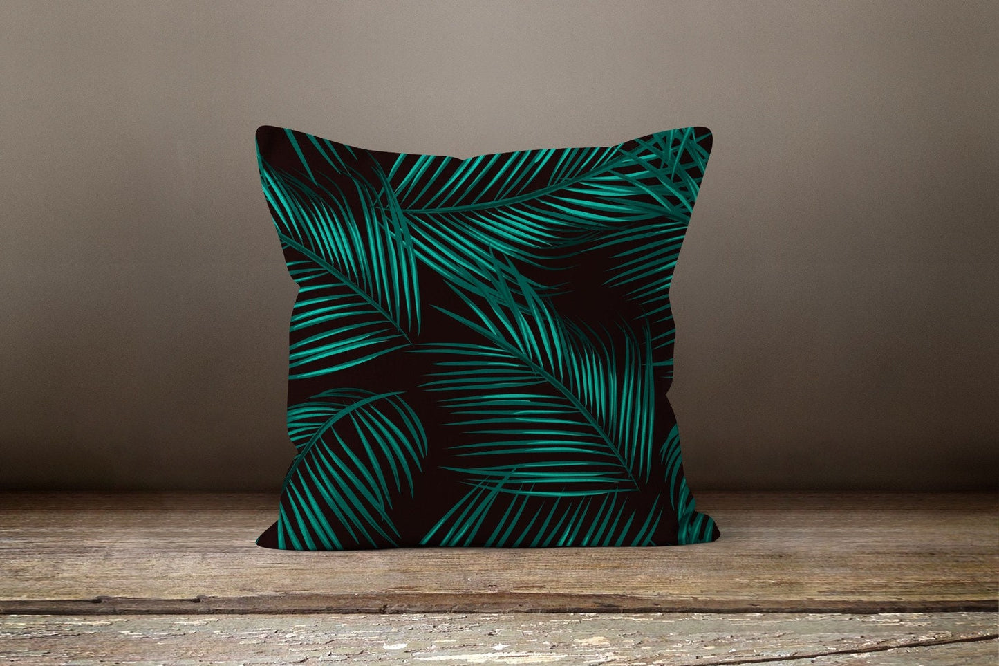 Tropical Exotic Black Monstera Flower Cushion Cover