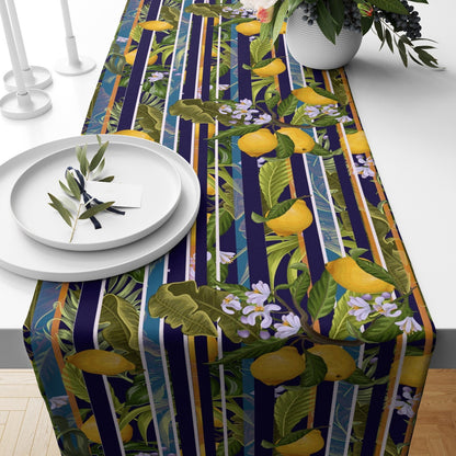 Olive and Lemon Table Runner