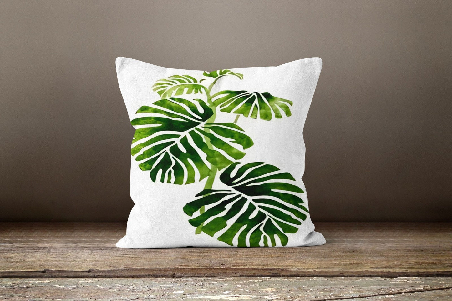 Multicolour Exotic Flower Green Leaves Cushion Cover