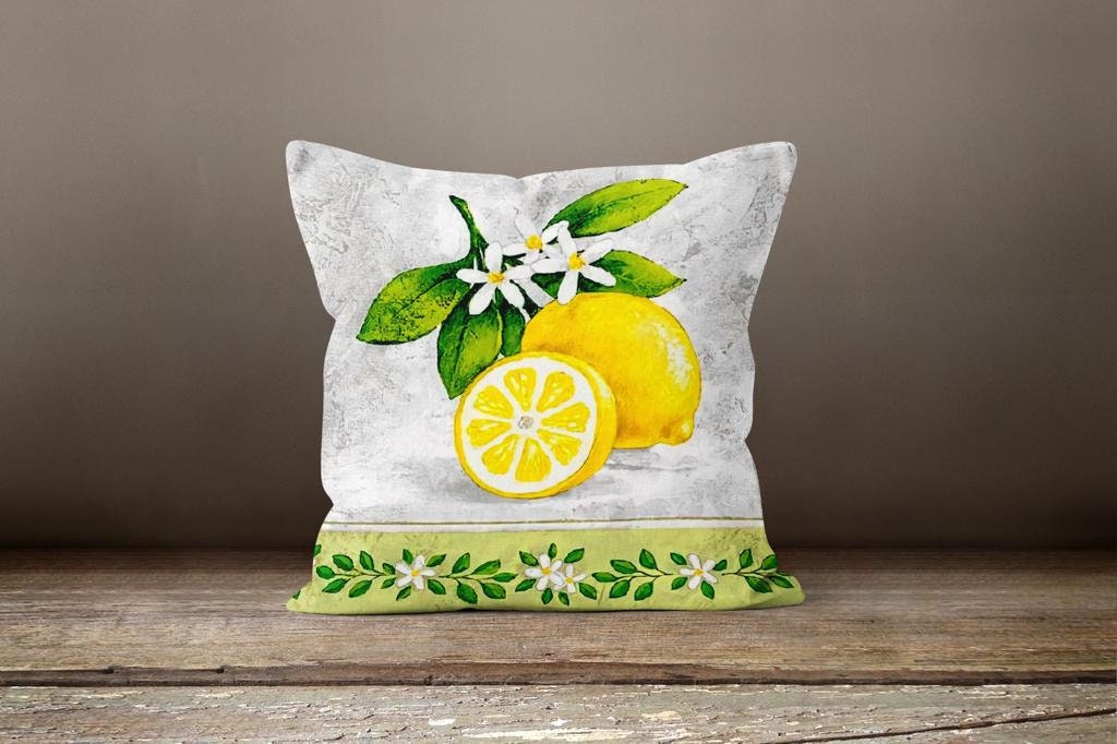 Lemon Citrus Kitchen Fruit Cushion Cover