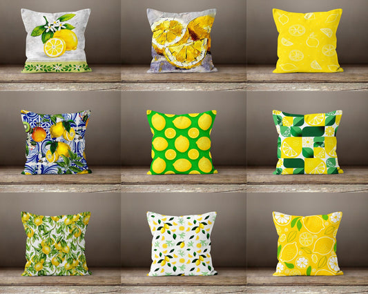 Lemon Citrus Kitchen Fruit Cushion Cover