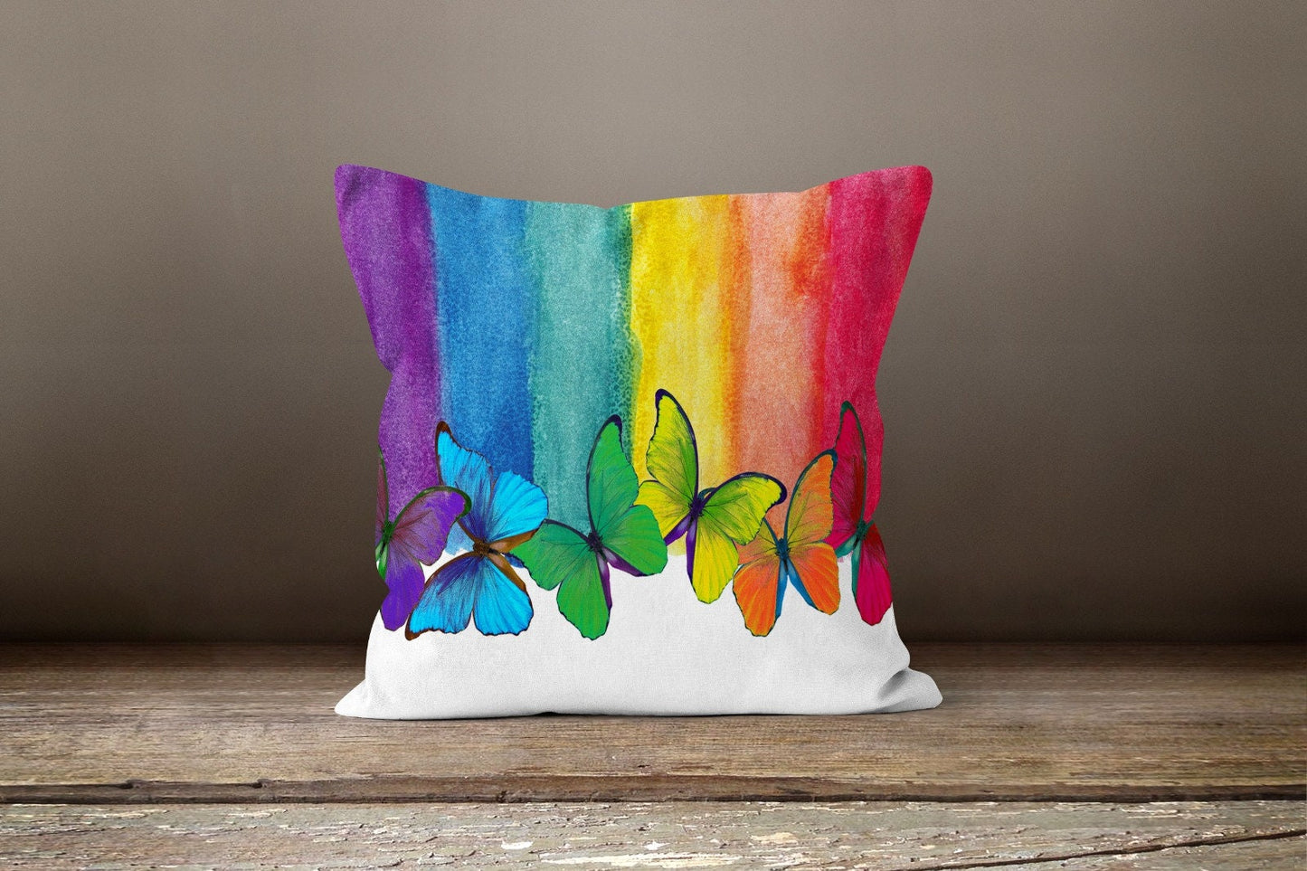 Colourful Butterfly Multicolour Decorative Cushion Cover