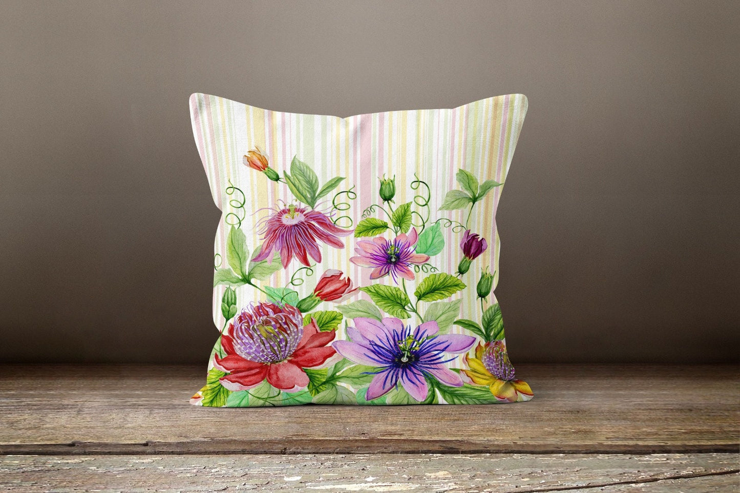 Colorful Exotic Decorative Flower Cushion Cover