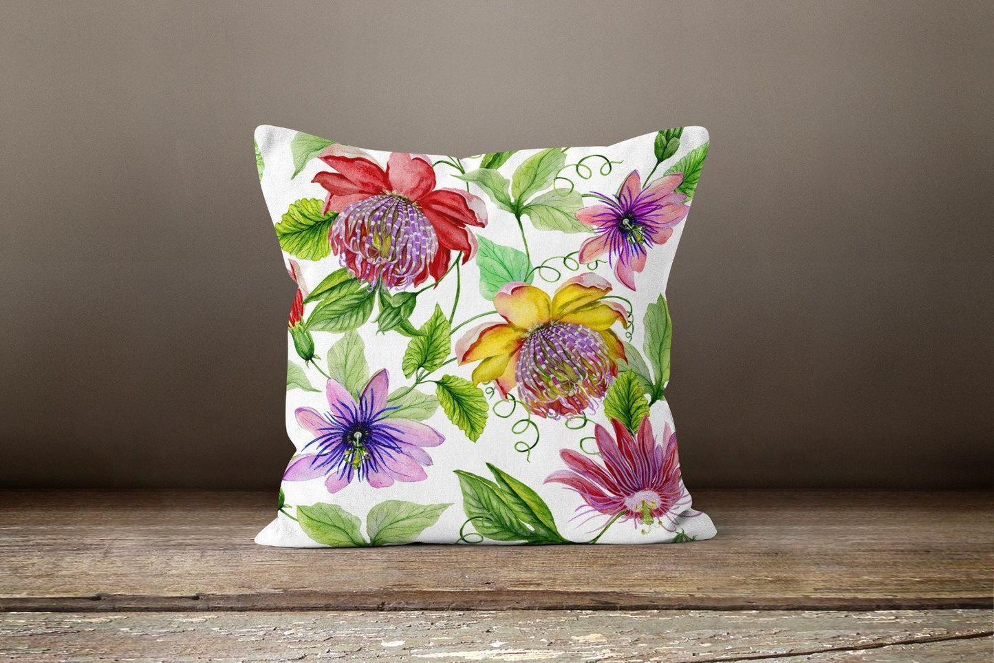 Colorful Exotic Decorative Flower Cushion Cover