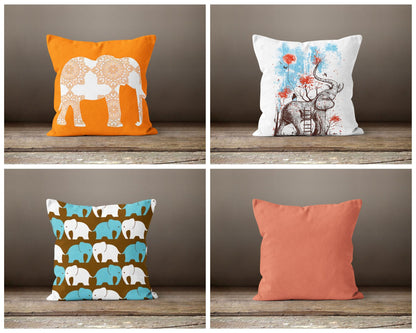 African Sahara Elephant Safari Cushion Cover