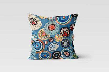 Abstract Multicolored Throw Cushion Cover