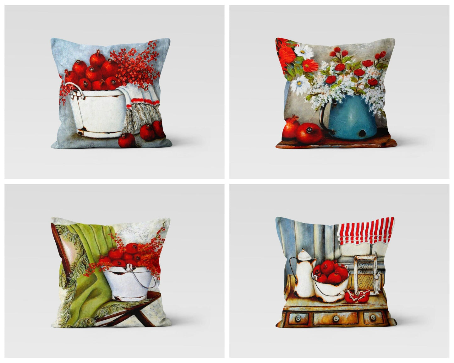 Pomegranate Decorative Kitchen Cushion Cover
