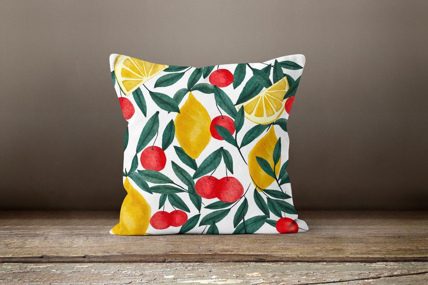Lemon Citrus Lime Printed Cushion Cover