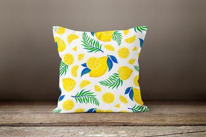 Lemon Citrus Lime Printed Cushion Cover