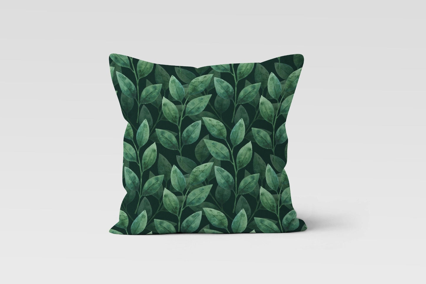 Green Monstera Farmhouse Flower Cushion Cover