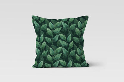 Green Monstera Farmhouse Flower Cushion Cover