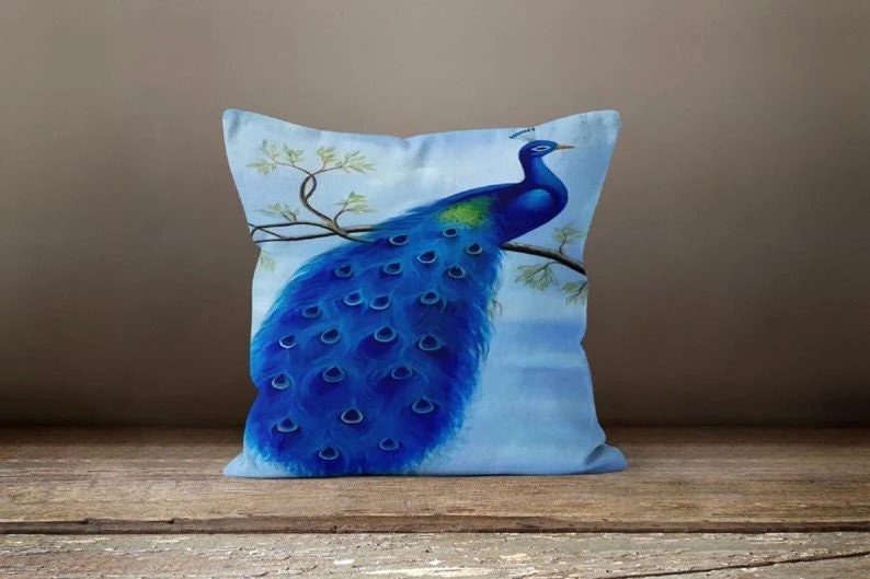 Exotic Bird Peacock Printed Cushion Cover