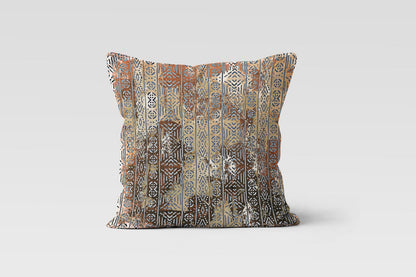 Vibrant Tribal Pattern Cushion Cover, Ethnic Geometric Decor