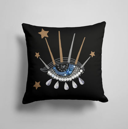 Blue Black Evil Eye Good Luck Cushion Cover