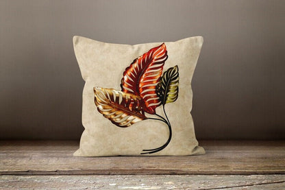Beige Floral Decorative Cushion Cover