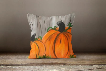 Autumn Dry Leaves & Pumpkin Cushion Covers