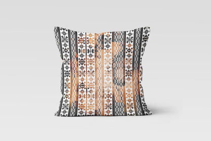 Vibrant Tribal Pattern Cushion Cover, Ethnic Geometric Decor