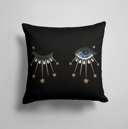 Blue Black Evil Eye Good Luck Cushion Cover